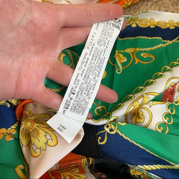 Zara Multicolor Chain Print Scarf Dress - Picture 8 of 11